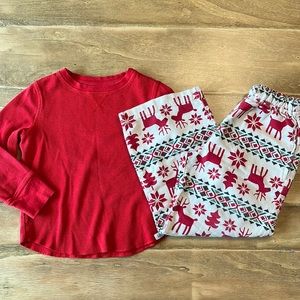 Hanna Anderson / GAP pajama Dear deer set. Size xs shirt, size 6-7 pants